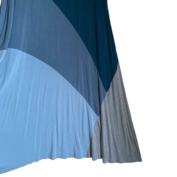 Wynne Layers Maxi A-line Dress PM Colorblock Tiered Sleeveless Stretch Casual - Picture 6 of 7